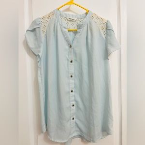 Womens Light Blue Blouse